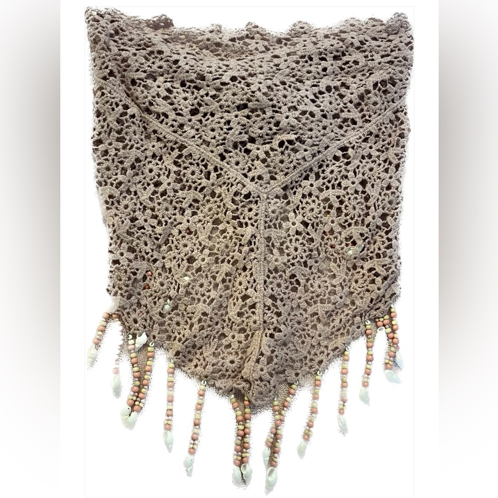 Crochet sea shell tube top and sarong